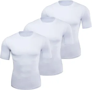 2 or 3 Pack Men's Compression Shirts Short Sleeve Workout T-Shirt Quick Dry Undershirts Athletic Baselayer Tank Top