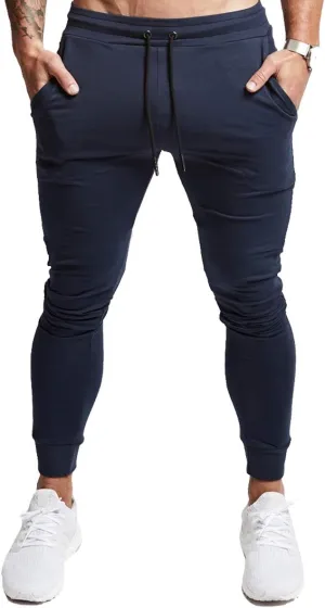 A WATERWANG Men's Slim Jogger Pants, Tapered Athletic Sweatpants for Jogging Running Exercise Gym Workout