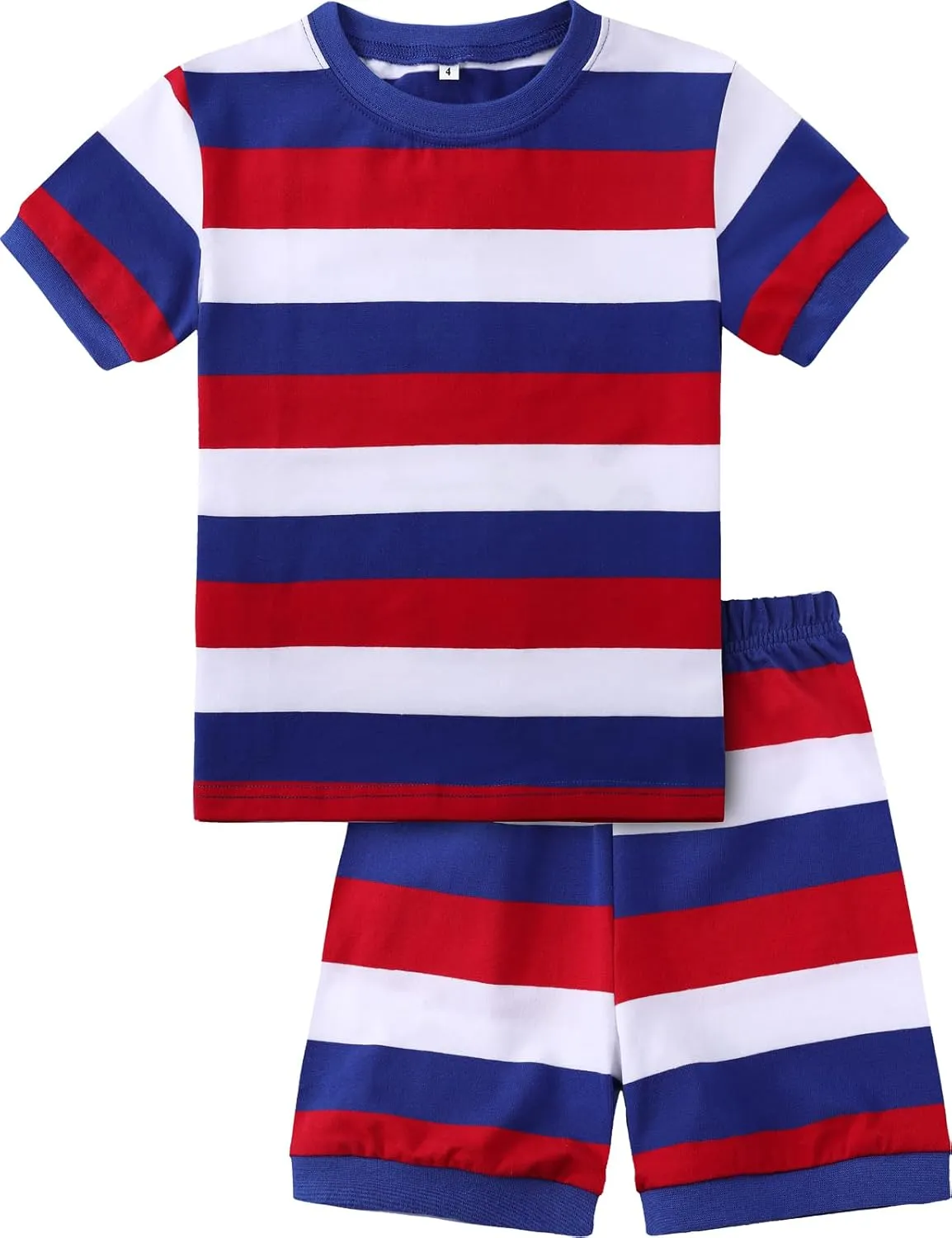 A&J DESIGN Striped Pajama Sets for 2-14 Years Kids, 100% Cotton 2 Piece Pjs