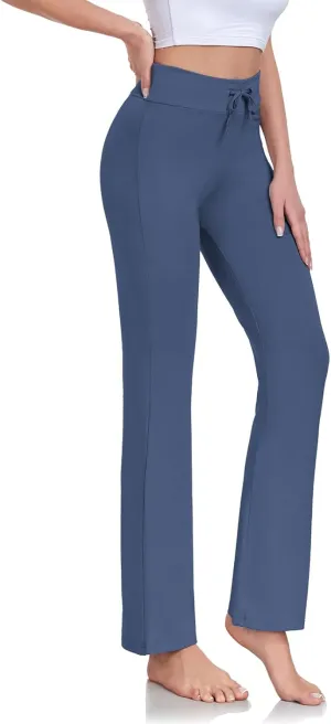 ADANIKI Women's Long Modal Comfy Drawstring Trousers Loose Straight-Leg for Yoga Running Sporting