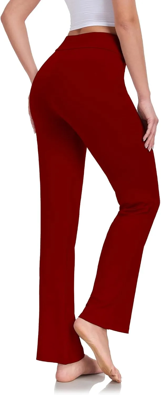 ADANIKI Women's Long Modal Comfy Drawstring Trousers Loose Straight-Leg for Yoga Running Sporting