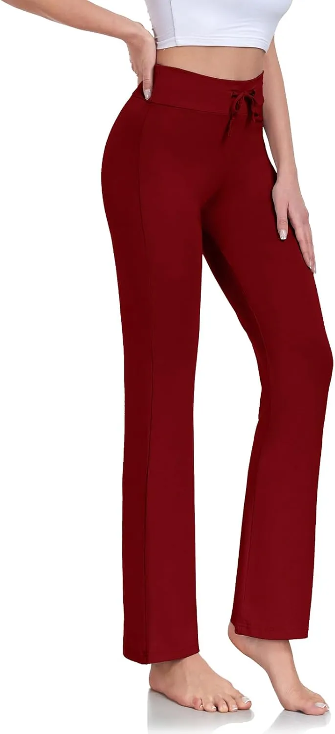 ADANIKI Women's Long Modal Comfy Drawstring Trousers Loose Straight-Leg for Yoga Running Sporting