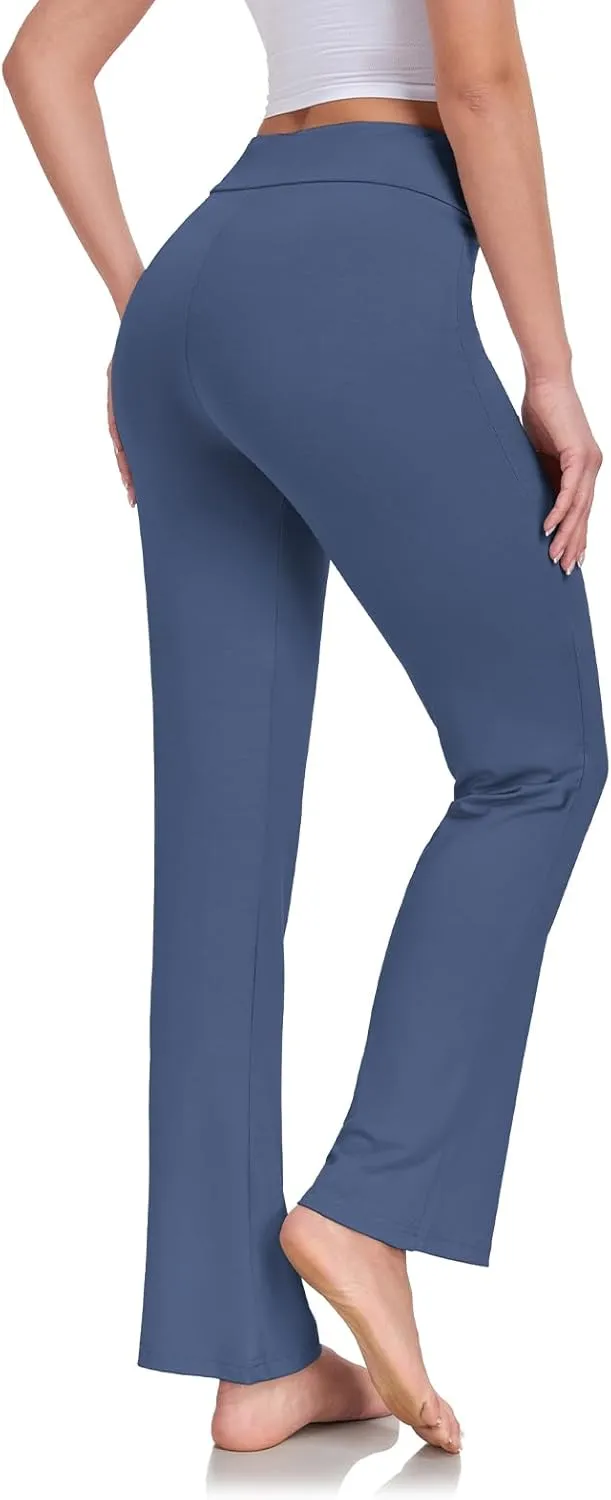 ADANIKI Women's Long Modal Comfy Drawstring Trousers Loose Straight-Leg for Yoga Running Sporting