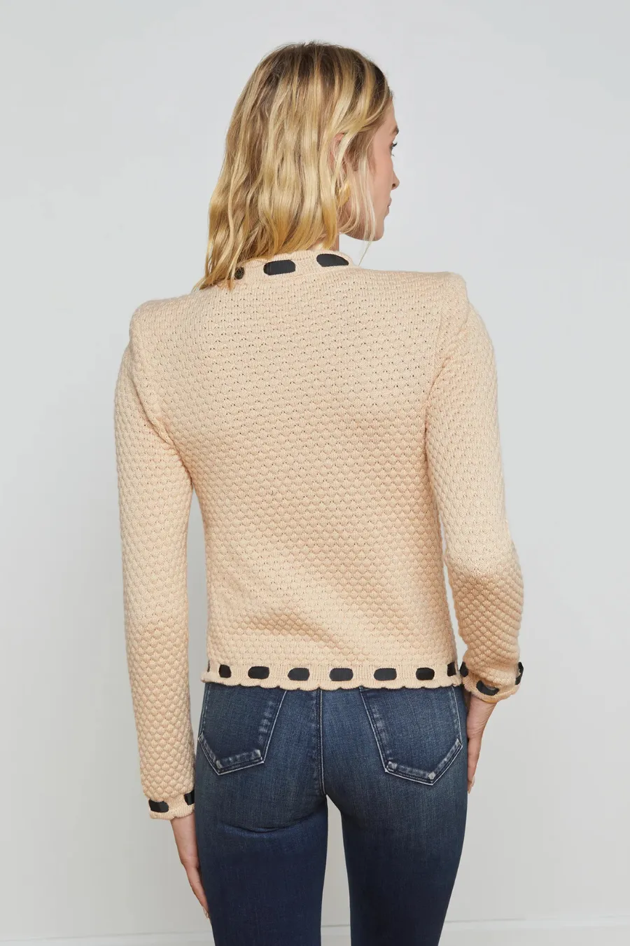 Astor Cardigan Biscuit/ Black