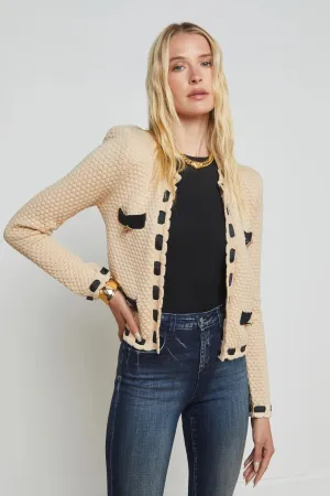 Astor Cardigan Biscuit/ Black