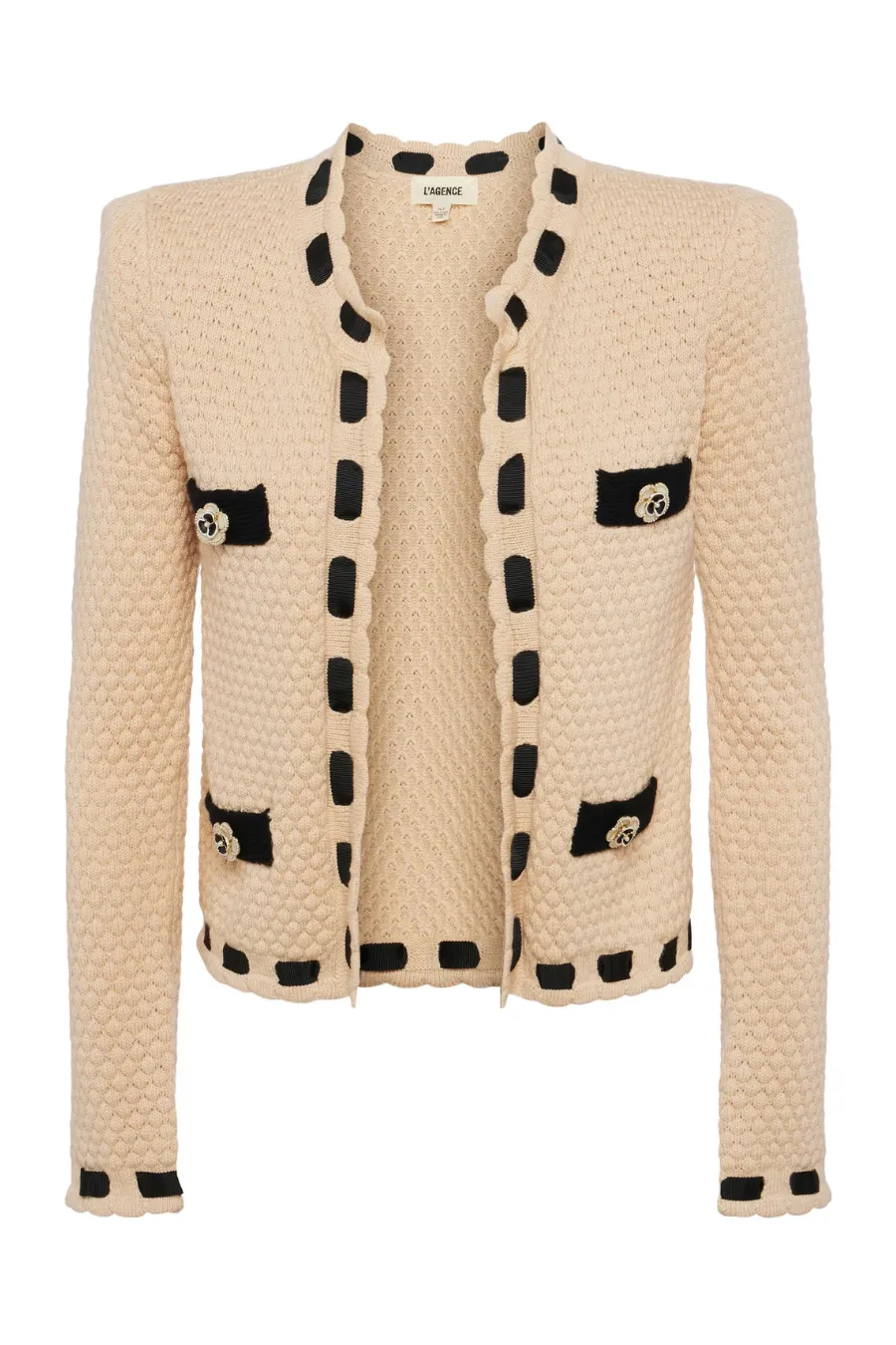 Astor Cardigan Biscuit/ Black