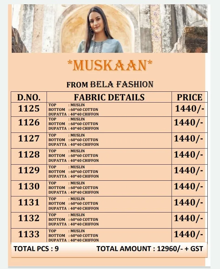 Bela Fashion Muskaan Muslin Modern Stylish Collection Salwar Suit
