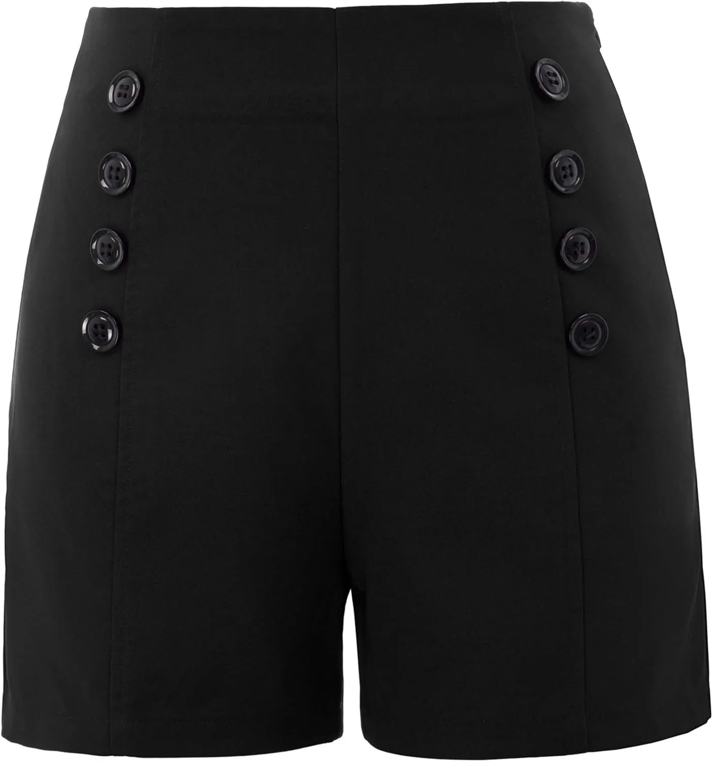 Belle Poque Women High Waist Stretch Sailor Pinup Shorts