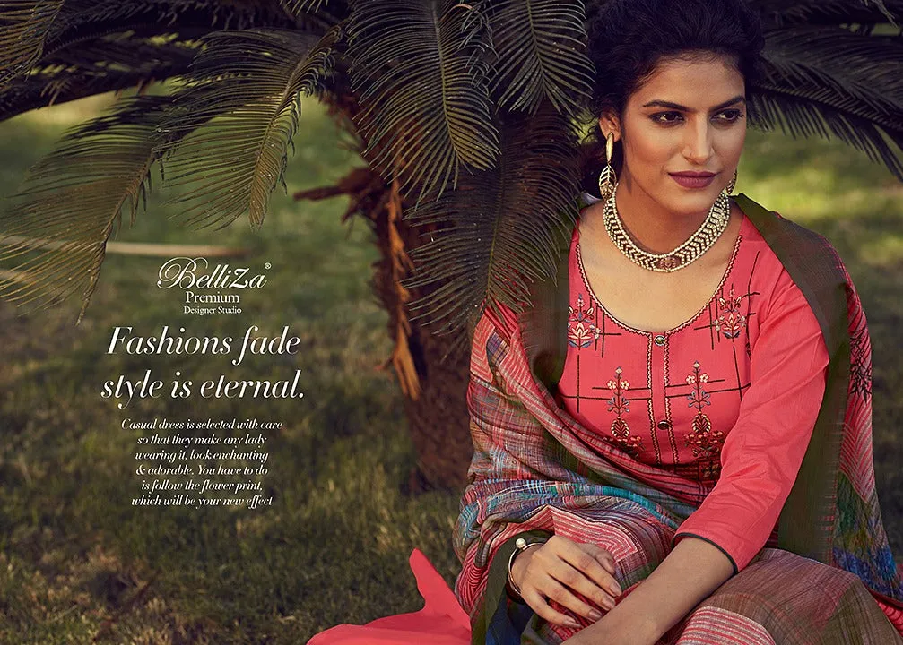 Belliza Designer Studio Ripple Jam Cotton Attractive Stylish Suits Collection