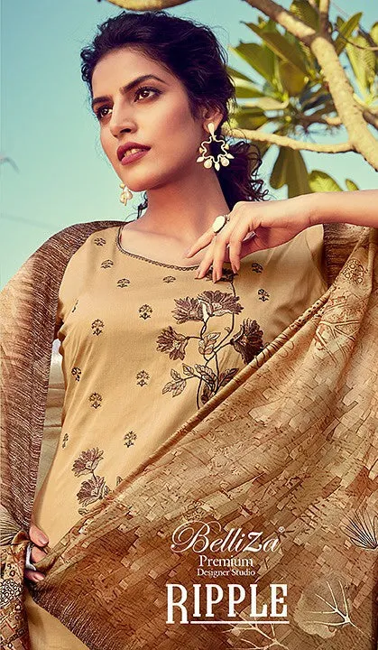 Belliza Designer Studio Ripple Jam Cotton Attractive Stylish Suits Collection