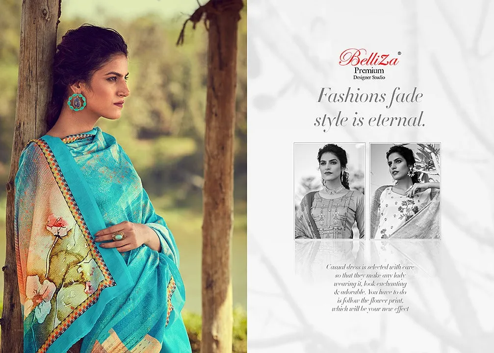 Belliza Designer Studio Ripple Jam Cotton Attractive Stylish Suits Collection