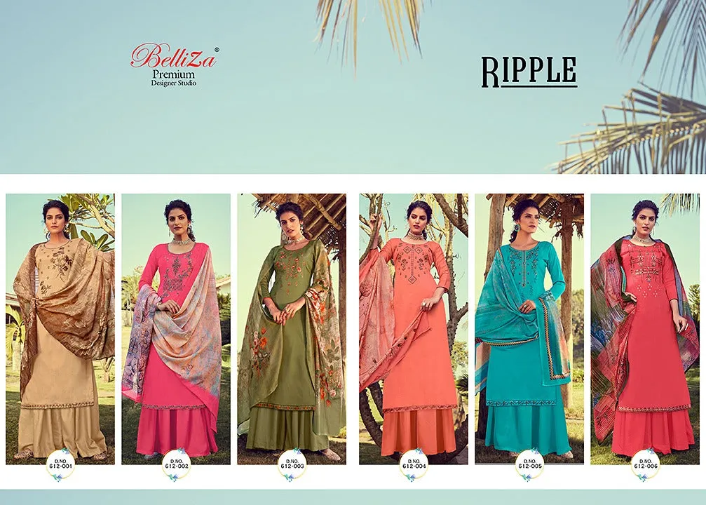 Belliza Designer Studio Ripple Jam Cotton Attractive Stylish Suits Collection