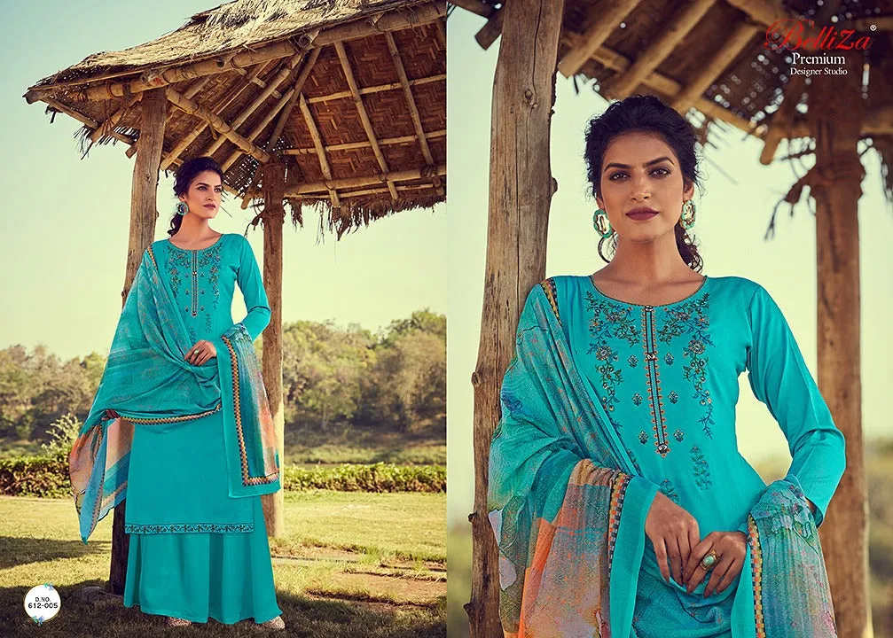 Belliza Designer Studio Ripple Jam Cotton Attractive Stylish Suits Collection