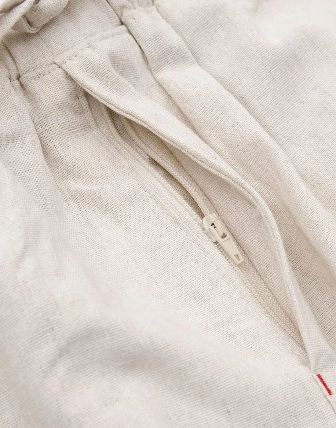 Bonnorth Men's Linen Loose Drawstring Elastic Waist Wide Leg Solid Casual Pants