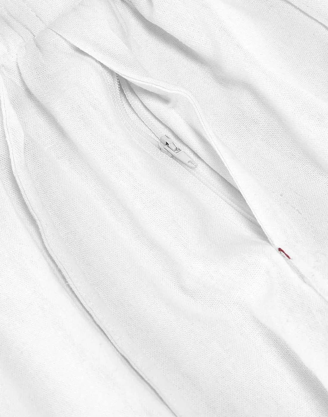 Bonnorth Men's Linen Loose Drawstring Elastic Waist Wide Leg Solid Casual Pants
