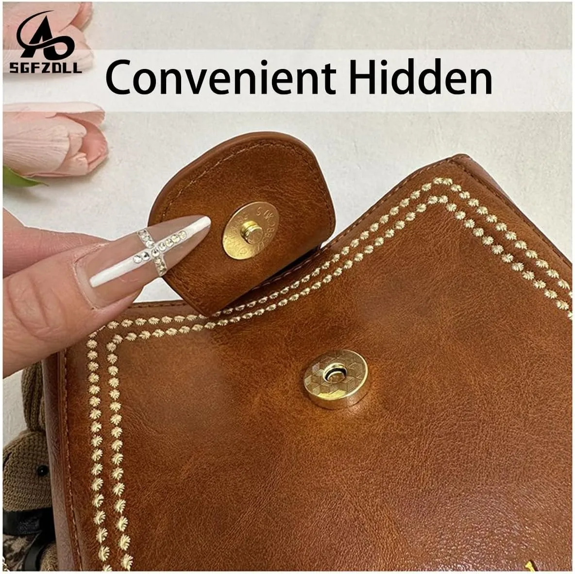 Bootara Bucket Bag, Women's Vintage Bunny Charm Bucket Bag, Lightweight Waterproof Purse with Adjustable Strap