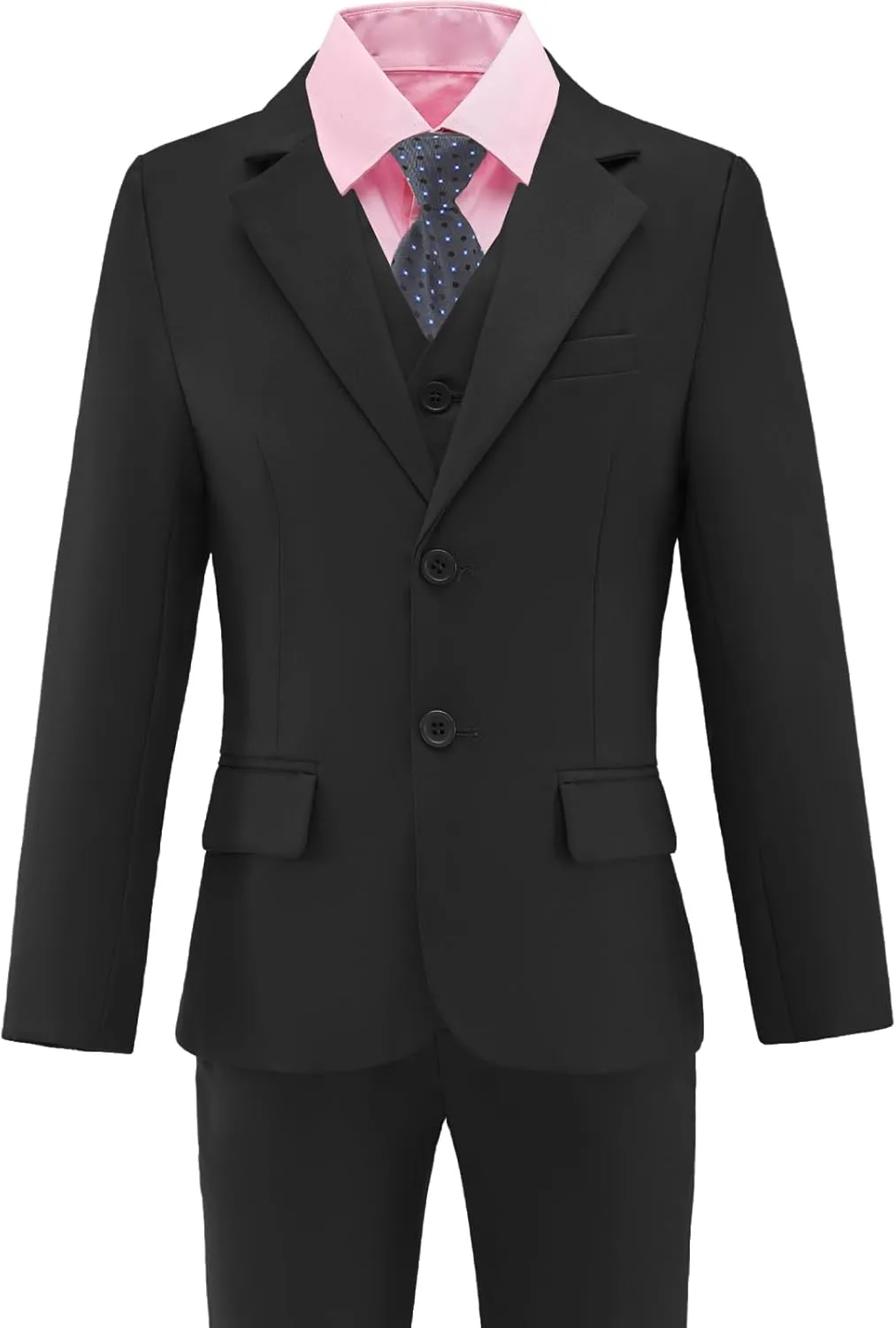 Boys Suit Slim Fit 5 Piece for Kids Toddler Suit Wedding Outfit for Teenage Boys Formal Tuxedo Set