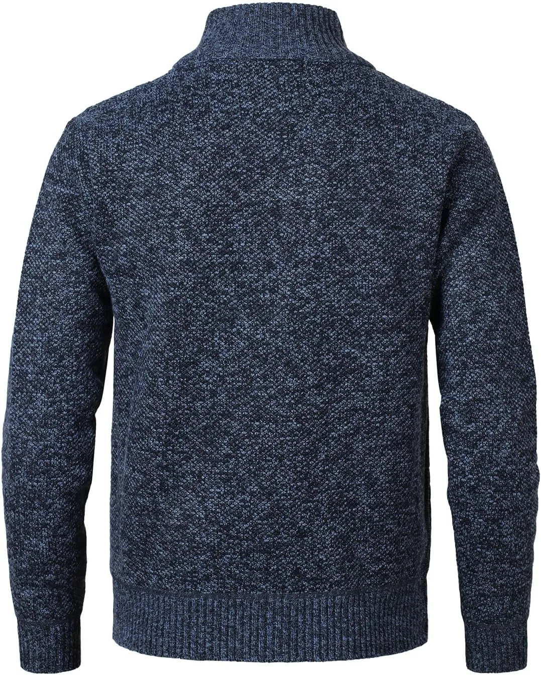 Cardigan Men's Long Sleeve Stand-up Collar Cardigan Fleece Jacket with Cable Knit Zipper Jacket Knitted Sweater