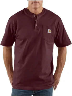 Carhartt Men's Loose Fit Heavyweight Short-Sleeve Pocket Henley T-Shirt