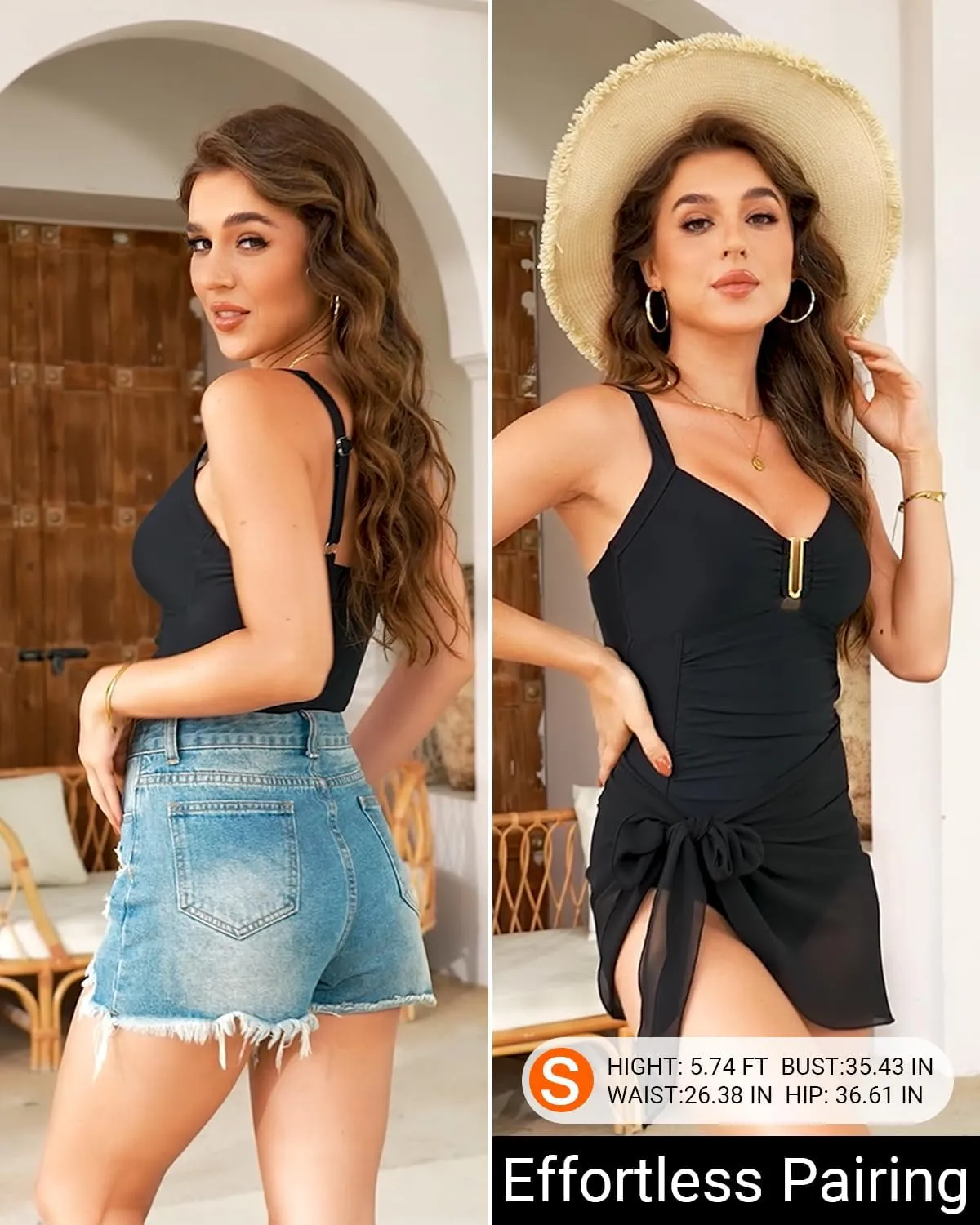 Daci Women Tummy Control One Piece Swimsuit - Ruched Bathing Suit Full Coverage Slimming V Wired Swimwear 2025