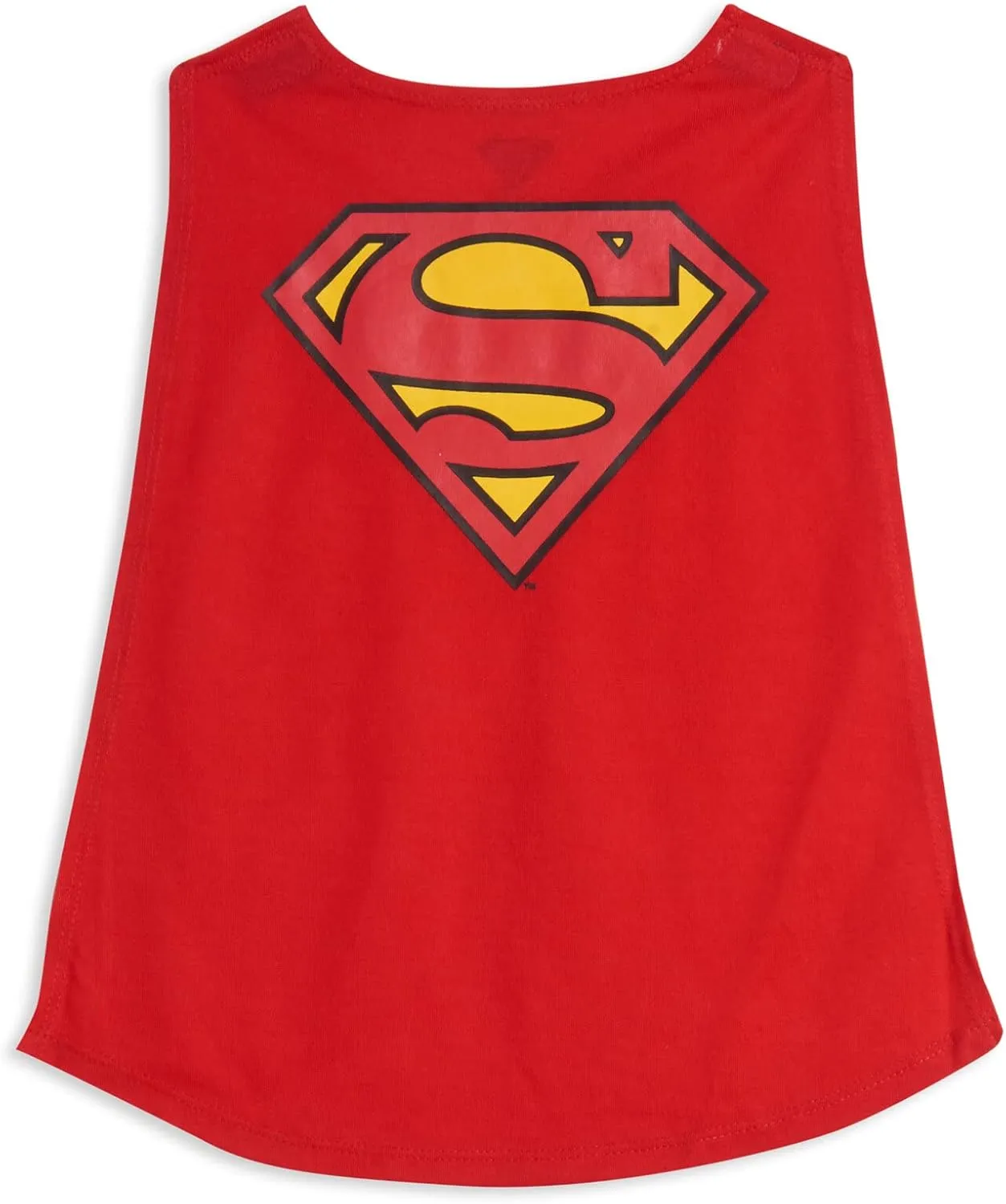 DC Comics Justice League Superman Batman Pajama Shirt Pants and Cape 3 Piece Set Toddler to Big Kid