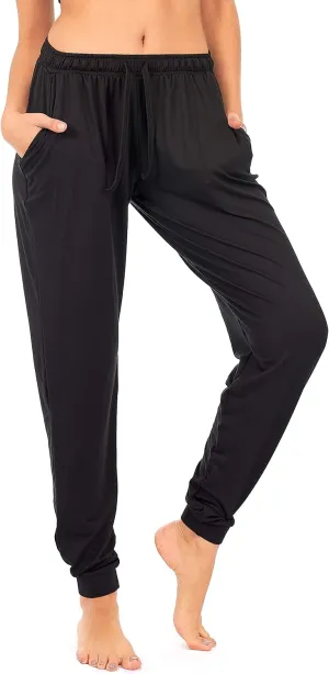 DEAR SPARKLE Jogger with Pockets for Women Drawstring Lightweight Sweats Yoga Lounge Pants   Plus Size (P7)