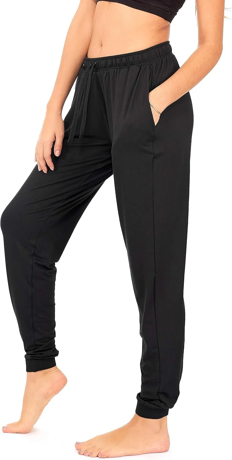 DEAR SPARKLE Jogger with Pockets for Women Drawstring Lightweight Sweats Yoga Lounge Pants   Plus Size (P7)