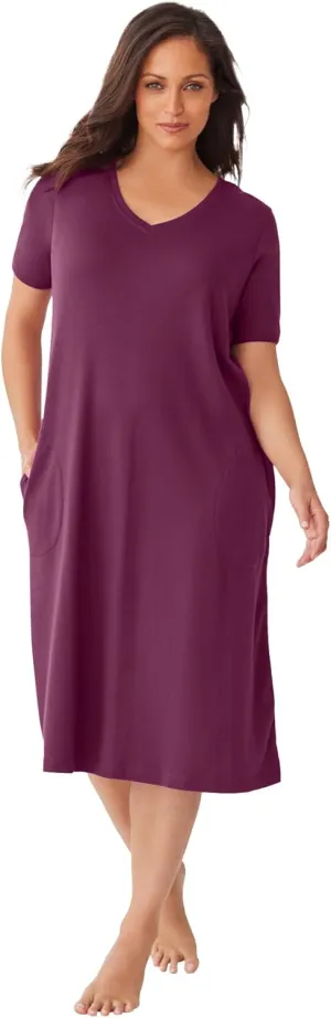 Dreams & Co. Plus Size Short T-Shirt Lounger