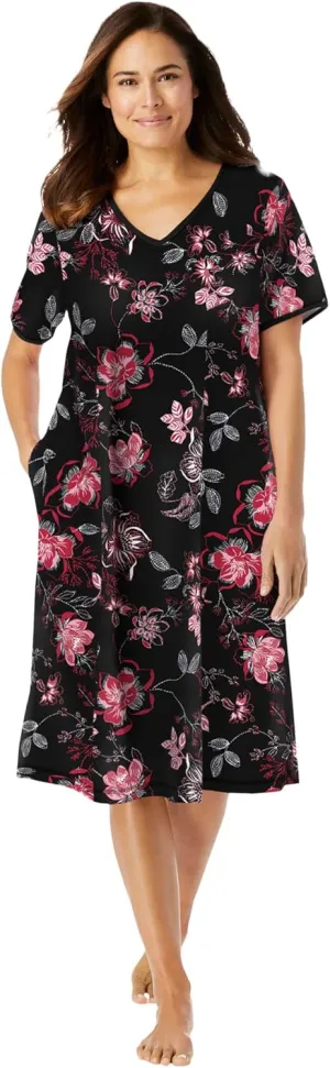 Dreams & Co. Plus Size Short T-Shirt Lounger