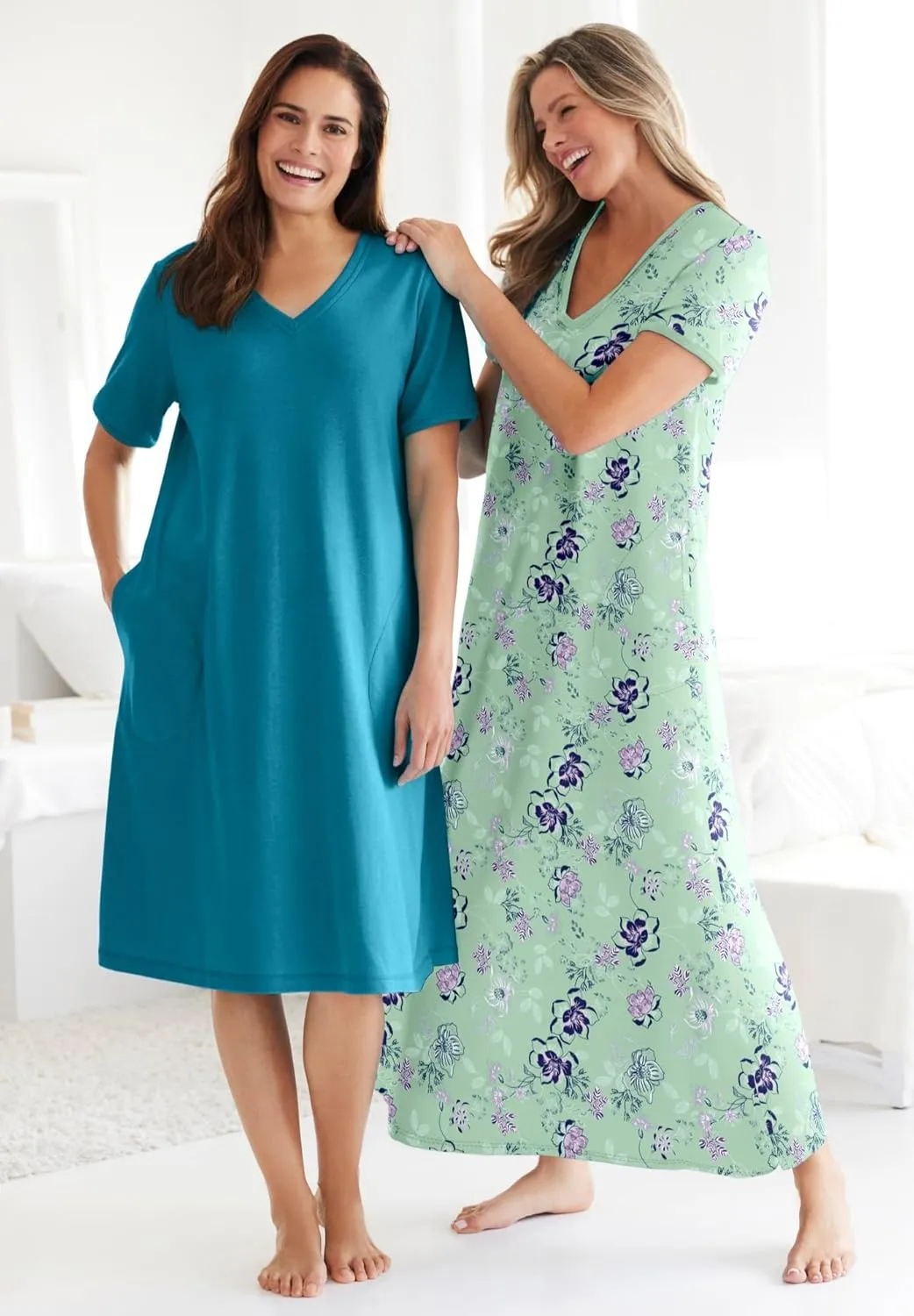 Dreams & Co. Plus Size Short T-Shirt Lounger