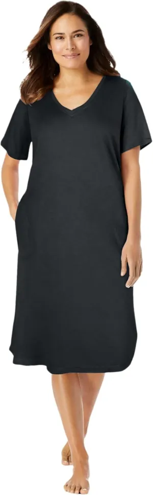 Dreams & Co. Plus Size Short T-Shirt Lounger
