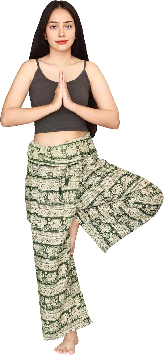Full Funk Thai Fisherman, Harem Pants Men/Women | Rayon Print | Loose Yoga, Pirate, Kimono, Hippie Pants | Unisex | Dashiki