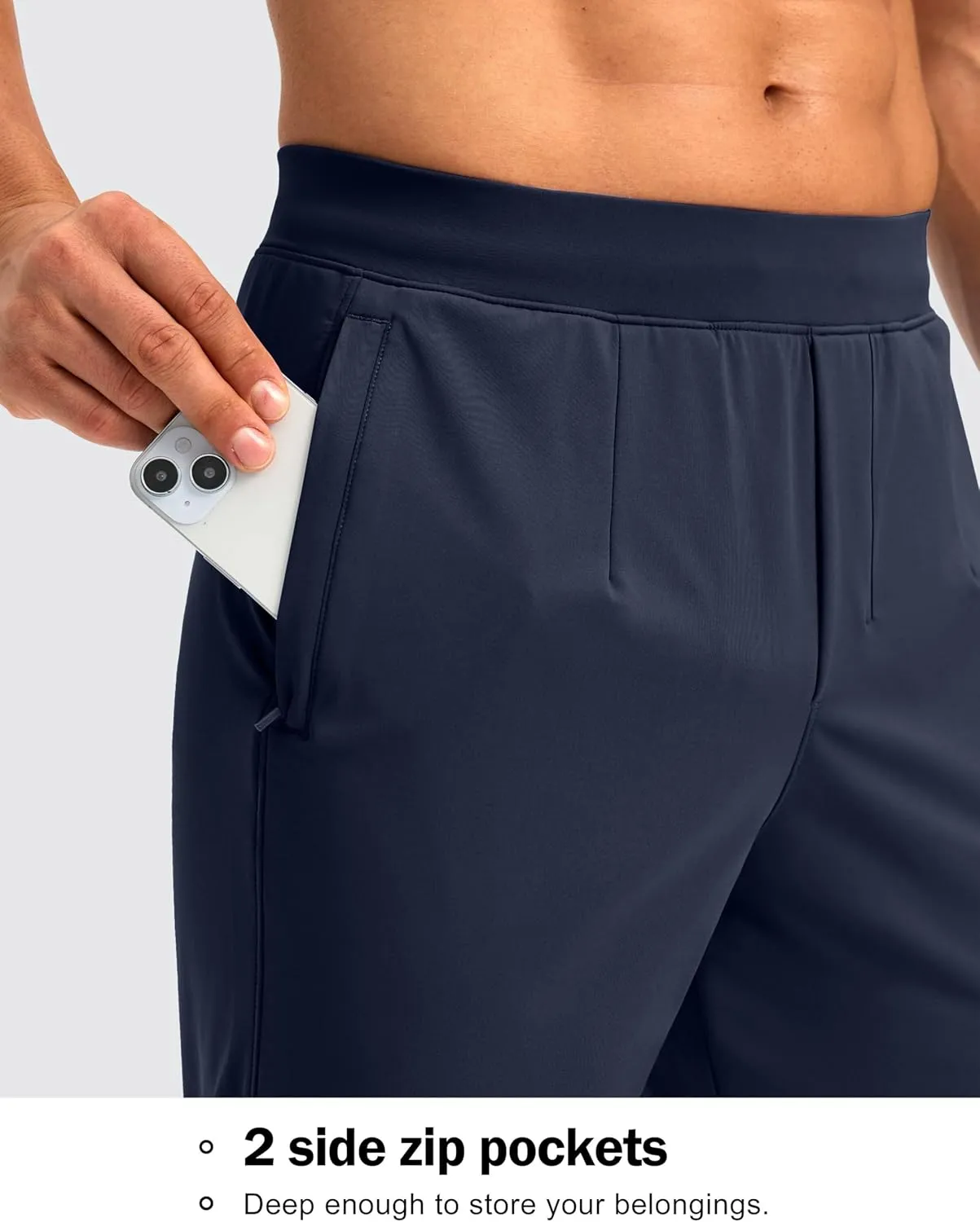 G Gradual 30"/32"/34" Inseam Tall Mens Sweatpants with Zipper Pockets Stretch Golf Workout Pants for Men Casual Athletic