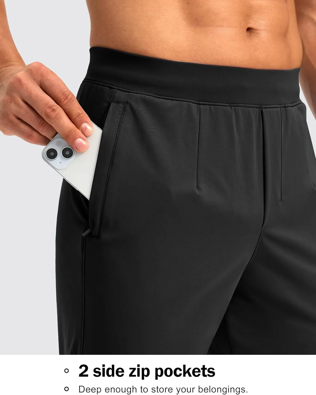 G Gradual 30"/32"/34" Inseam Tall Mens Sweatpants with Zipper Pockets Stretch Golf Workout Pants for Men Casual Athletic
