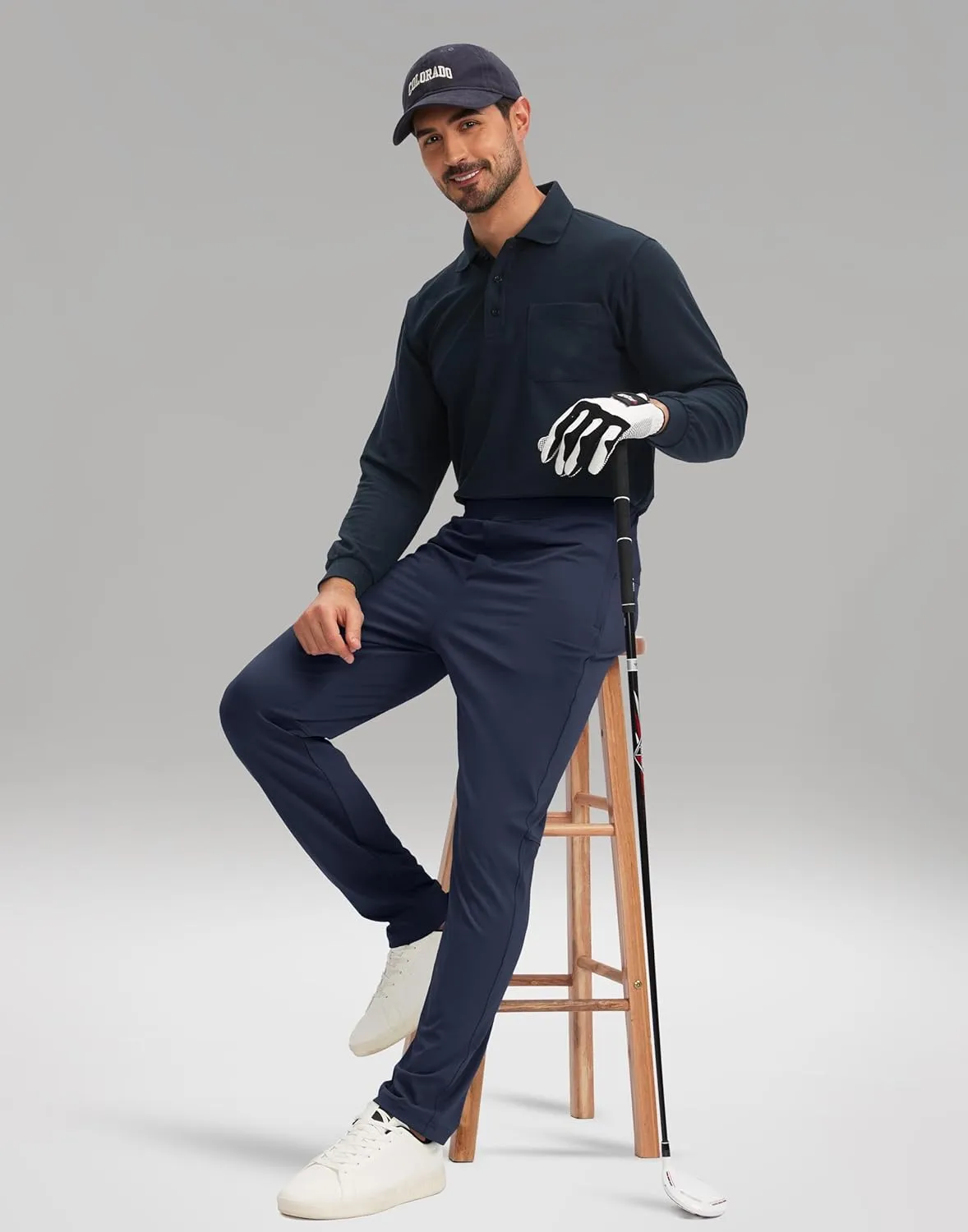 G Gradual 30"/32"/34" Inseam Tall Mens Sweatpants with Zipper Pockets Stretch Golf Workout Pants for Men Casual Athletic