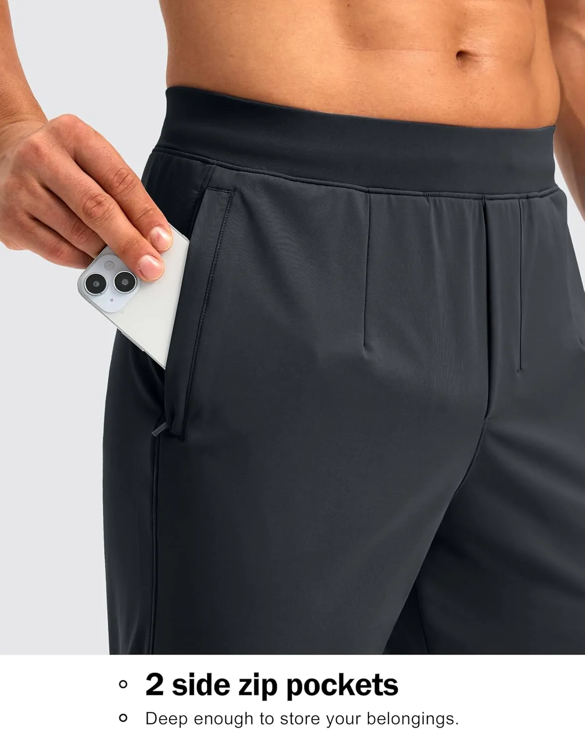 G Gradual 30"/32"/34" Inseam Tall Mens Sweatpants with Zipper Pockets Stretch Golf Workout Pants for Men Casual Athletic