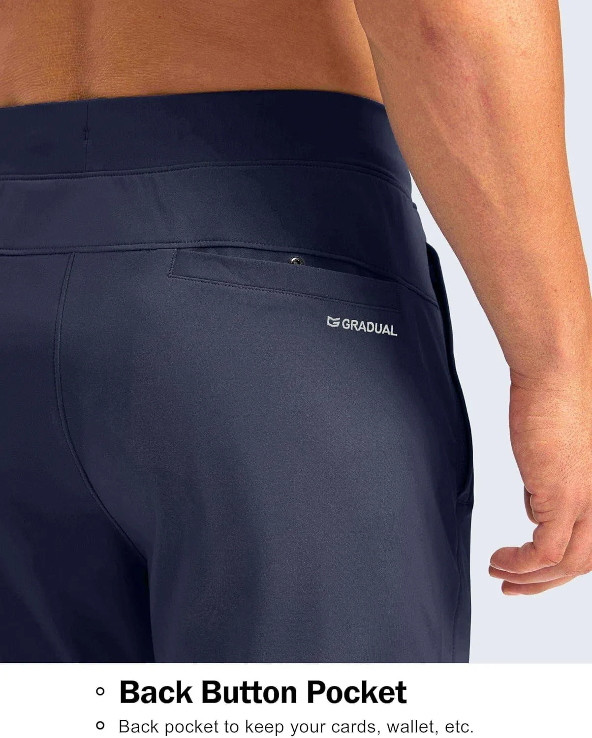 G Gradual 30"/32"/34" Inseam Tall Mens Sweatpants with Zipper Pockets Stretch Golf Workout Pants for Men Casual Athletic