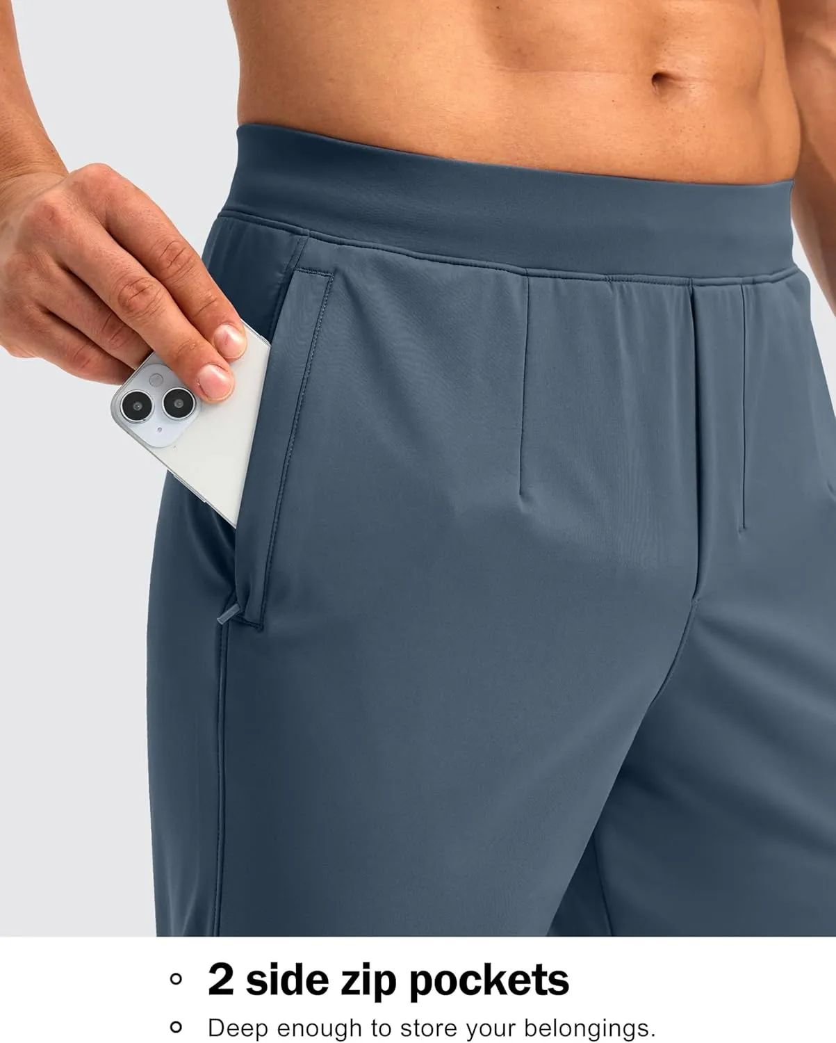 G Gradual 30"/32"/34" Inseam Tall Mens Sweatpants with Zipper Pockets Stretch Golf Workout Pants for Men Casual Athletic