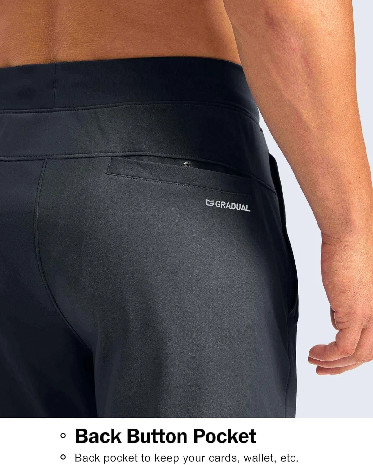 G Gradual 30"/32"/34" Inseam Tall Mens Sweatpants with Zipper Pockets Stretch Golf Workout Pants for Men Casual Athletic