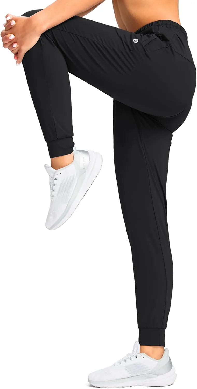 G Gradual Women's Joggers Pants with Zipper Pockets Tapered Running Sweatpants for Women Lounge, Jogging