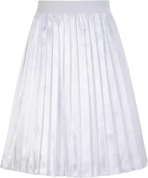 Girls Pleasted Maxi Skirt Elastic High Waist A-Line Swing Long Skirt for 3-12Y