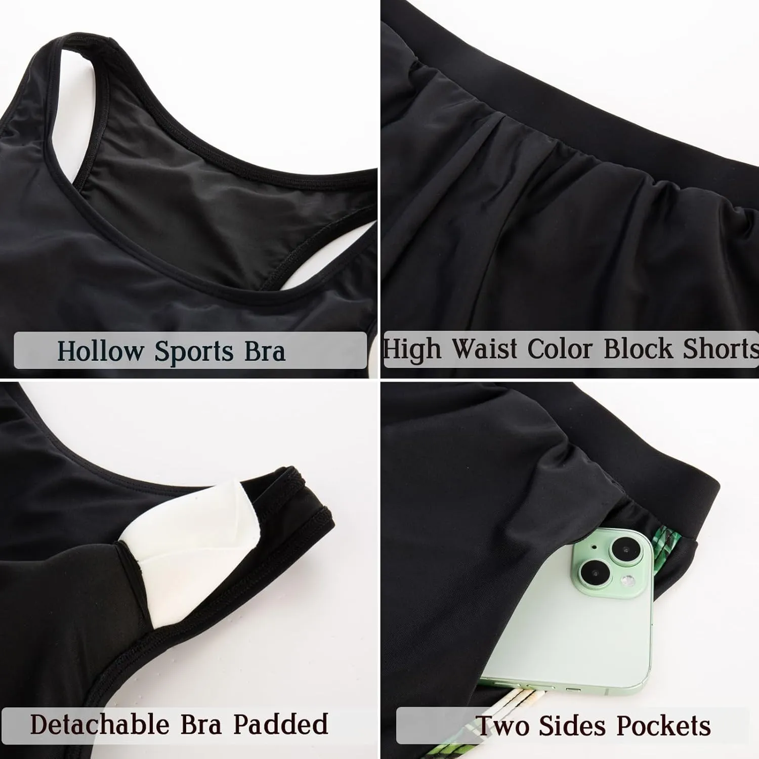 Hanna Nikole Women 3 Piece Rash Guard Long Sleeve Swimsuit Plus Size Modest Zipper UV Sun Protection Swim Shirt Shorts