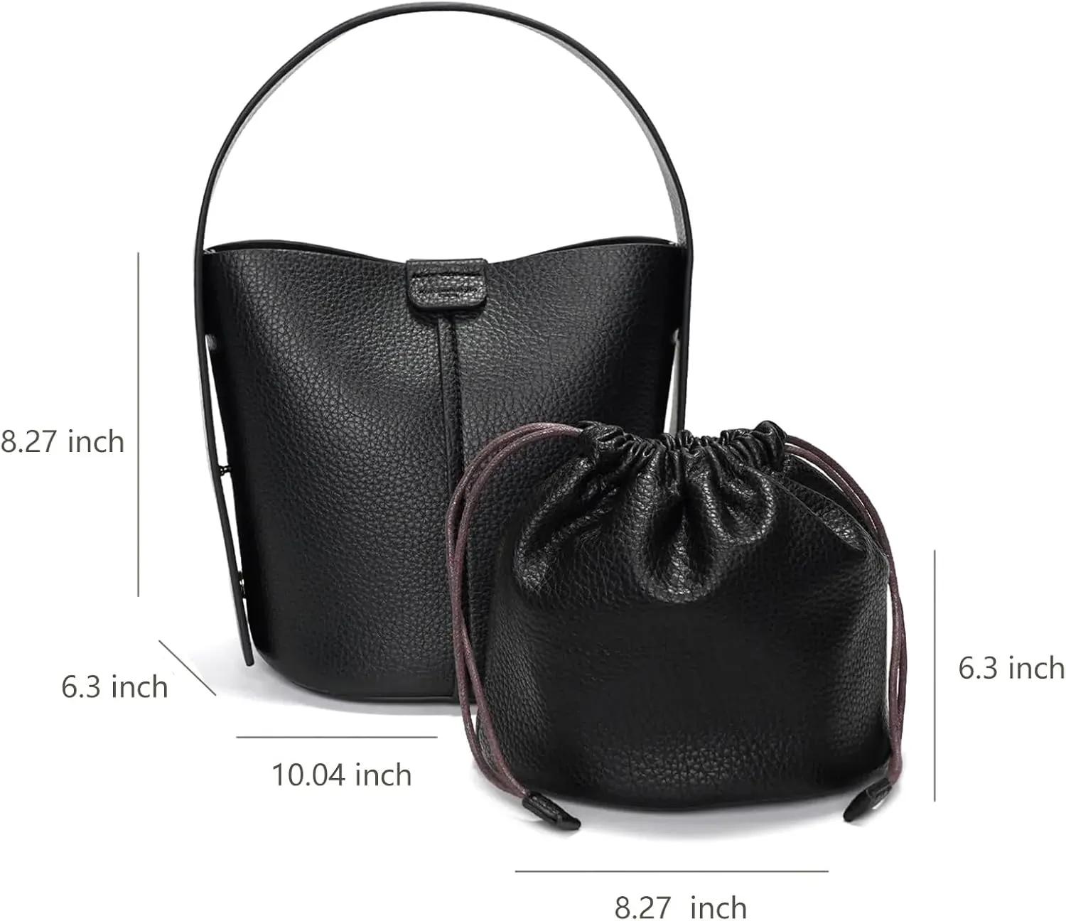Hobo Purse, PU Leather Shoulder Bag, Tote Handbag for Work and Travel