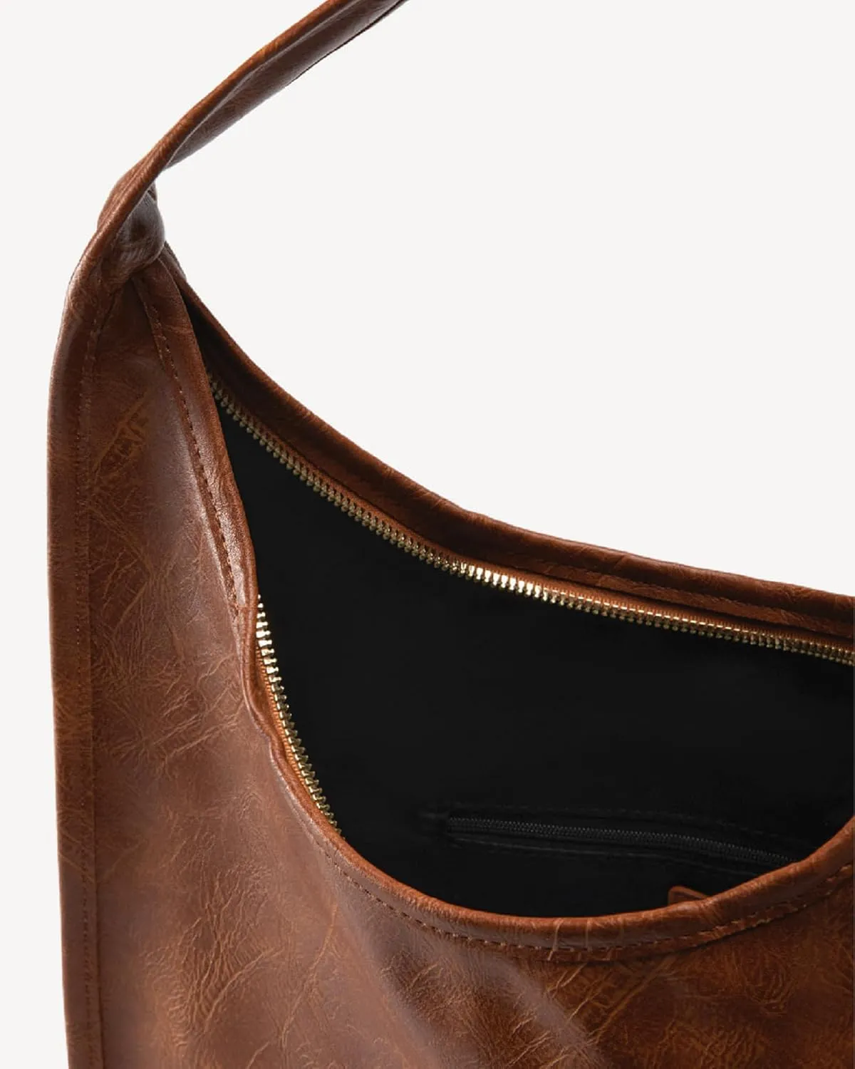 Hobo Purse, PU Leather Shoulder Bag, Tote Handbag for Work and Travel