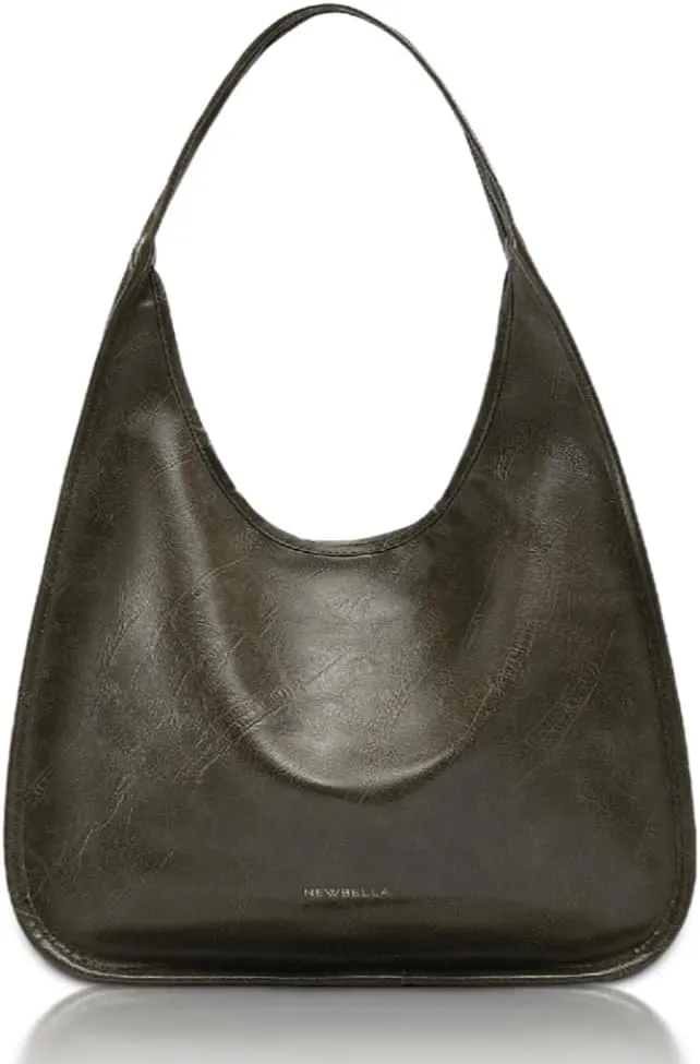 Hobo Purse, PU Leather Shoulder Bag, Tote Handbag for Work and Travel
