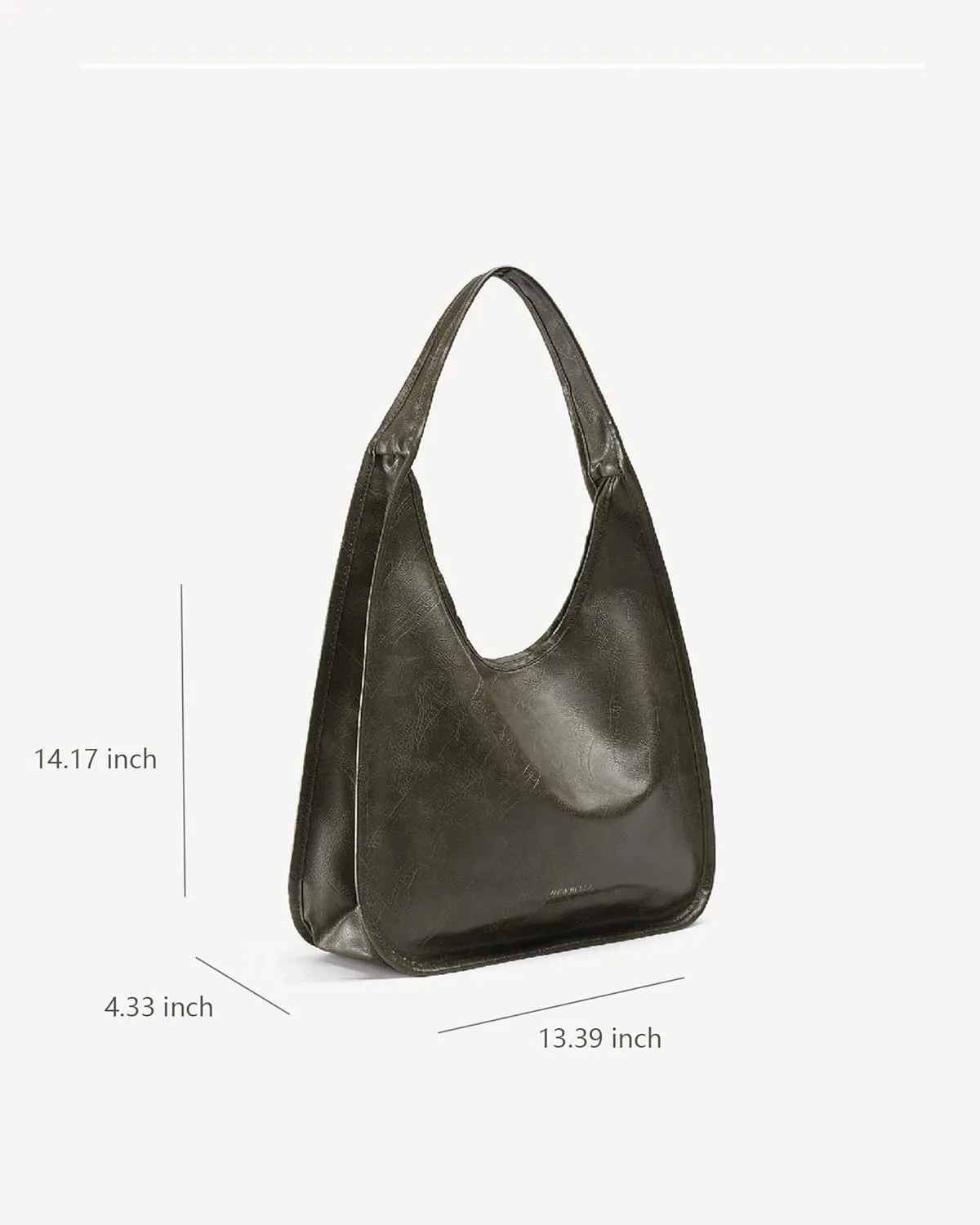 Hobo Purse, PU Leather Shoulder Bag, Tote Handbag for Work and Travel