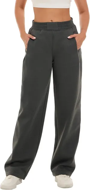 HOdo 32"/34" Inseam Womens Tall Sweatpants Fleece Joggers for Women Wide Leg Pants with Pockets for Workout