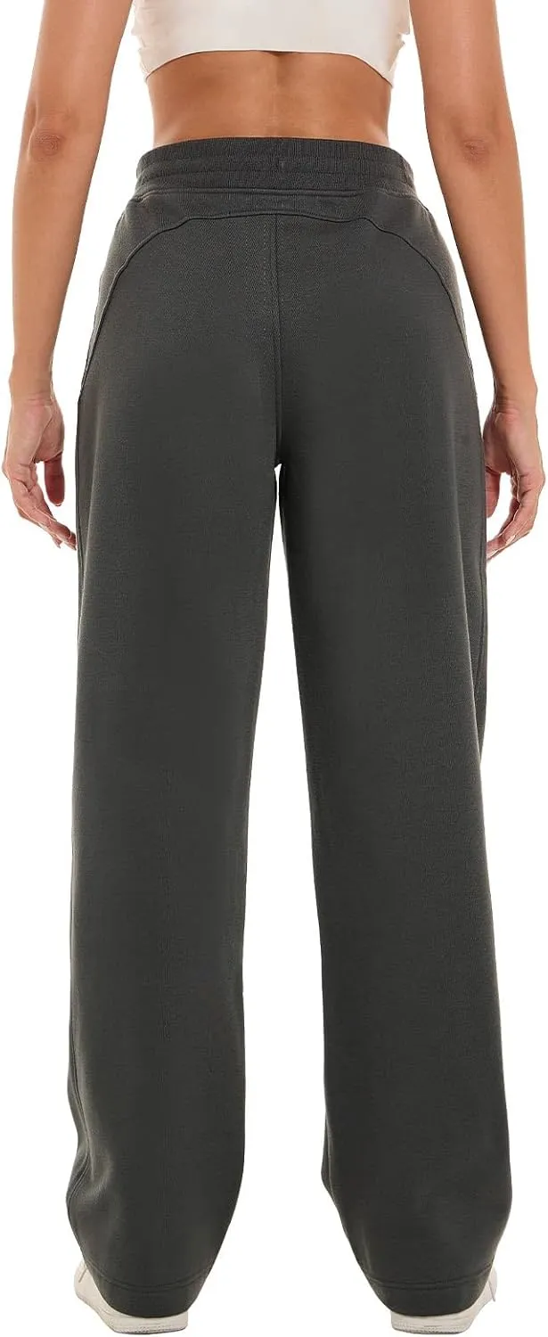 HOdo 32"/34" Inseam Womens Tall Sweatpants Fleece Joggers for Women Wide Leg Pants with Pockets for Workout