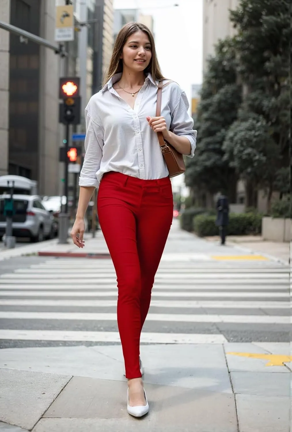 Hybrid & Company Womens Hyper Ultra Stretch Comfy Skinny Leg Work Casual Pants