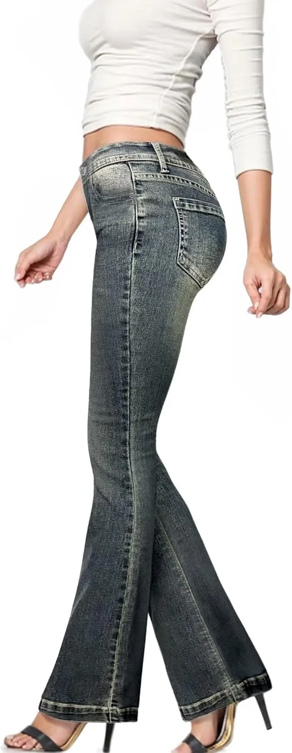 Hybrid & Company Women's Slim Boot Cut Stretch Pants